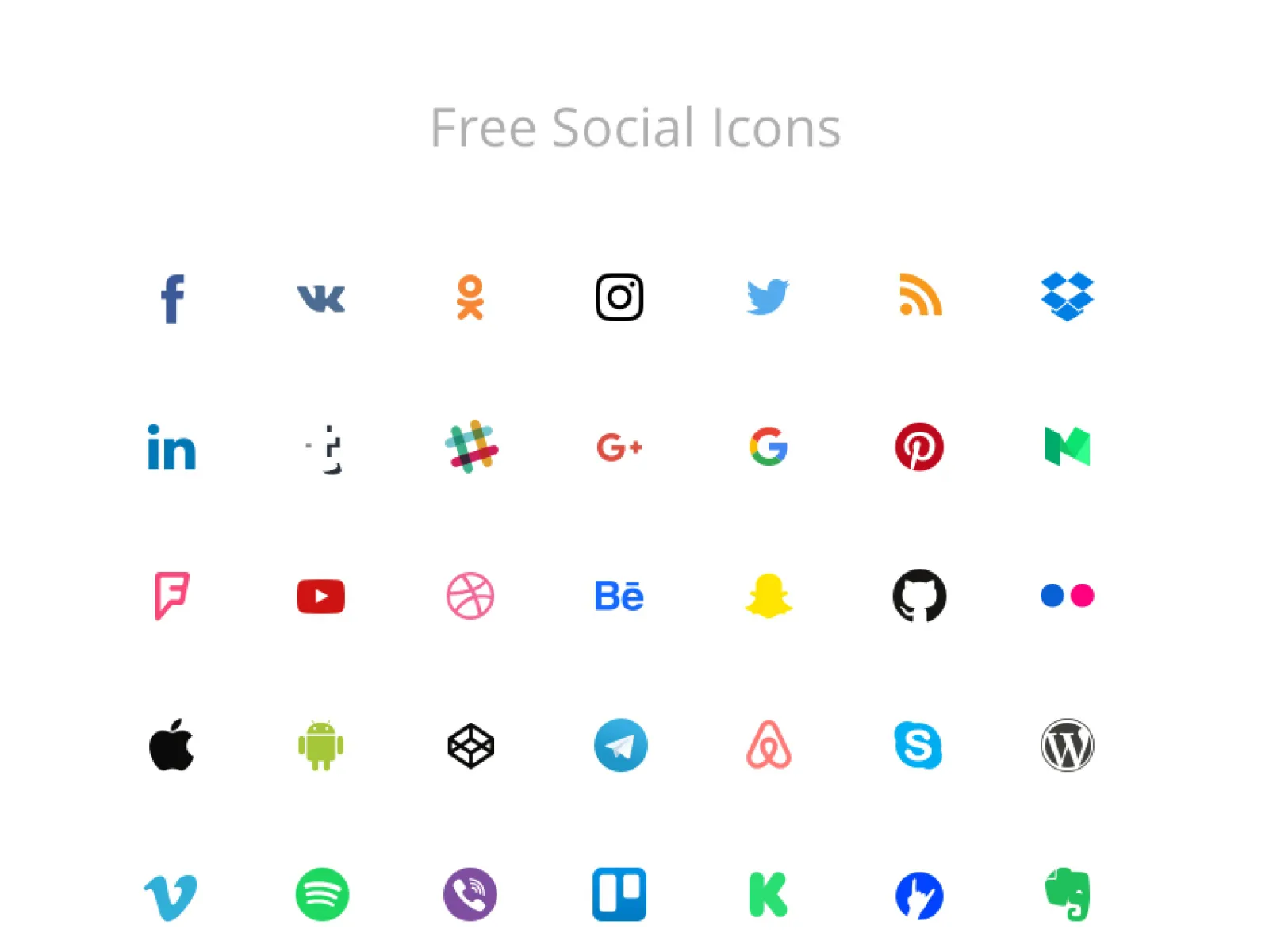 100 Free Social Icons v15 for Figma and Adobe XD
