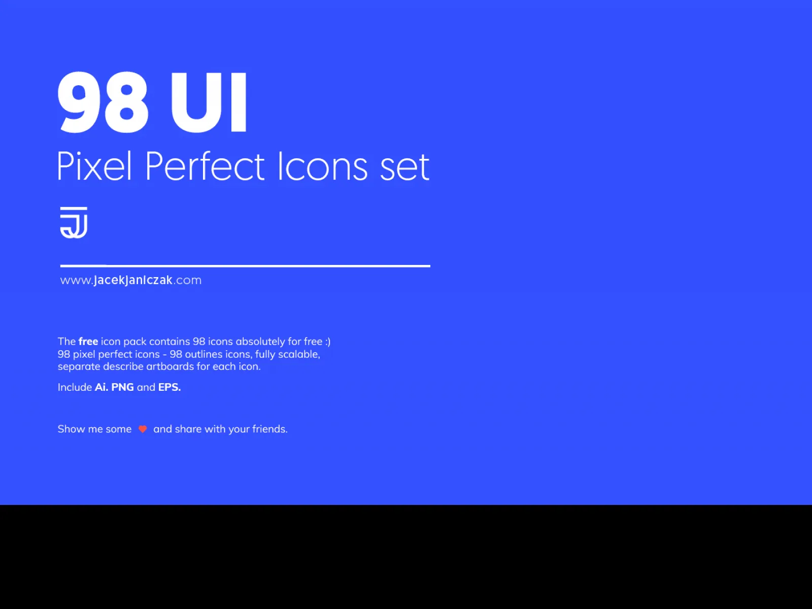 98 UI Pixel Perfect Icons Set for Figma and Adobe XD