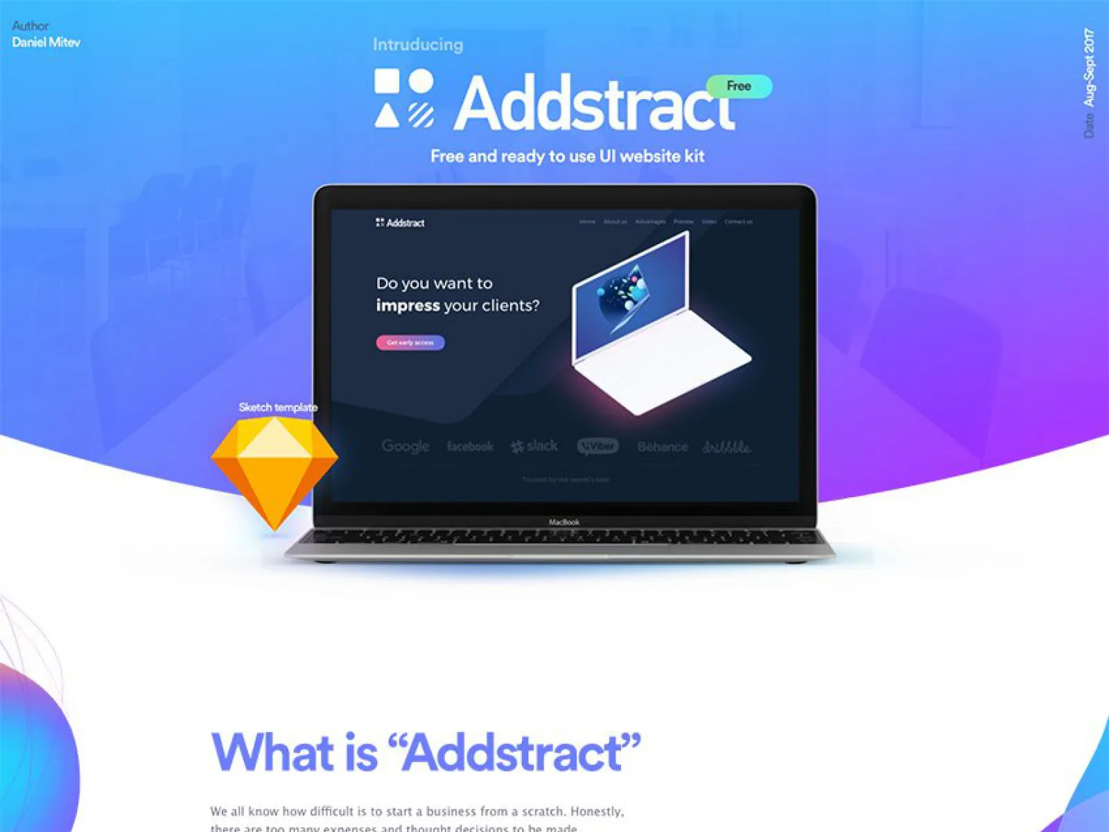 Addstract Free Web UI Kit for Figma and Adobe XD