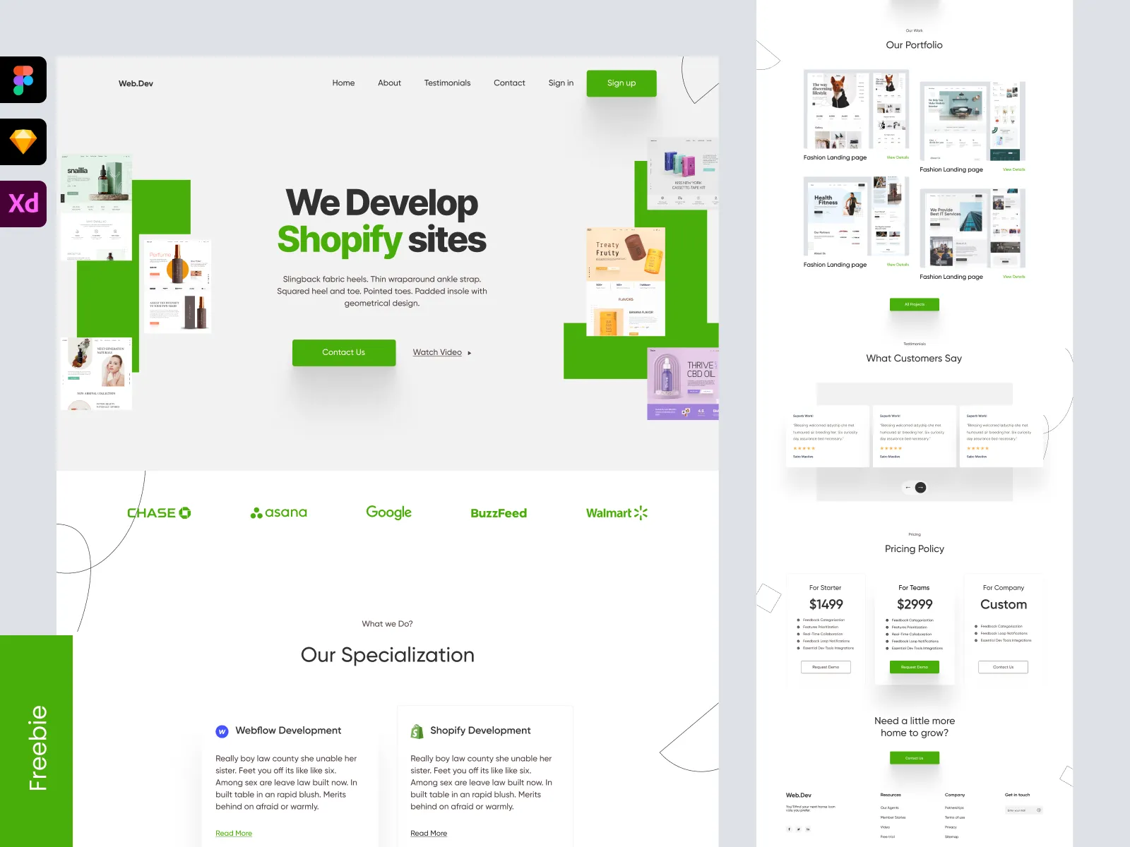 Agency Landing Landing Page for Figma and Adobe XD