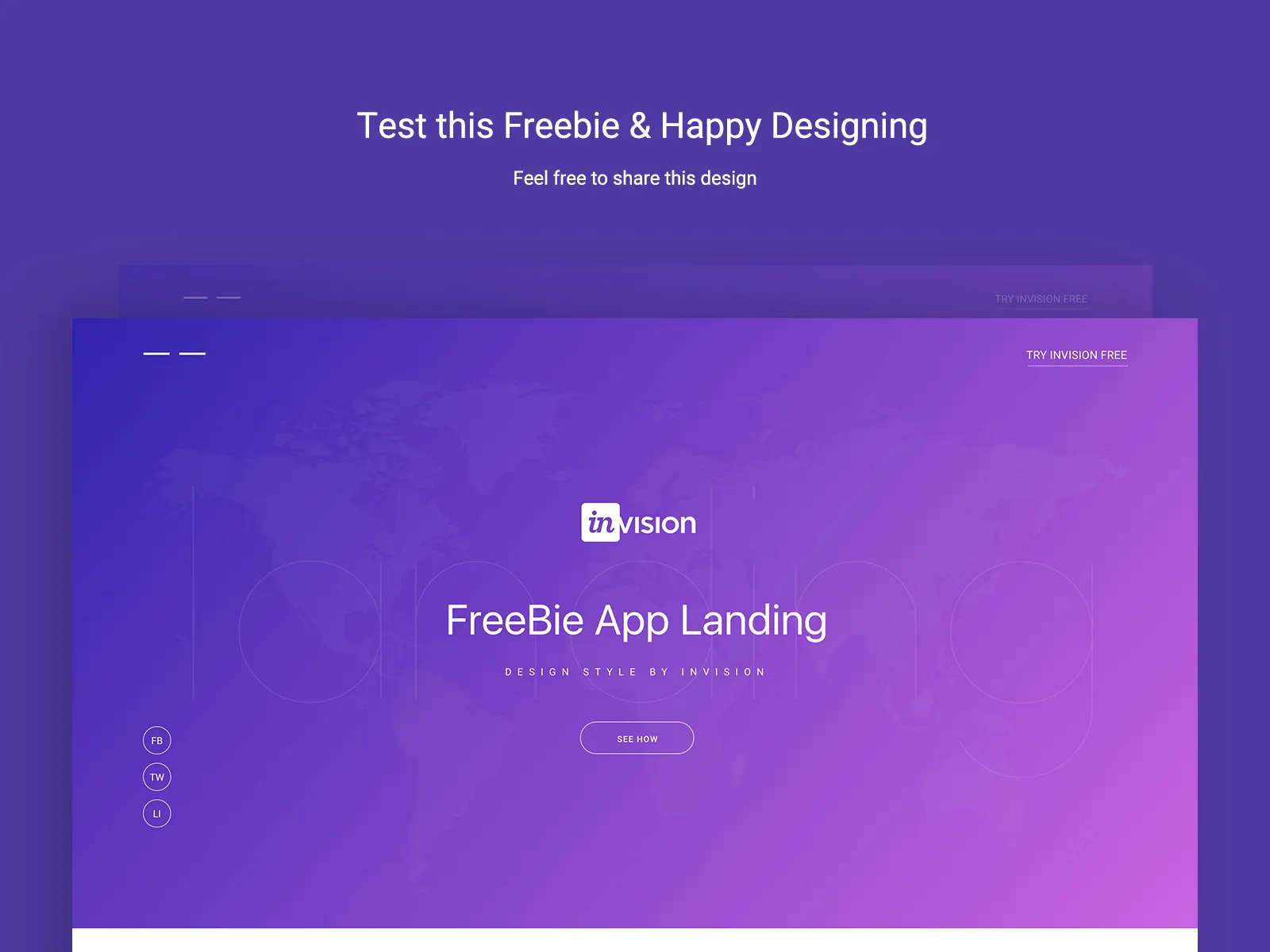 App Landing InVision Style for Figma and Adobe XD