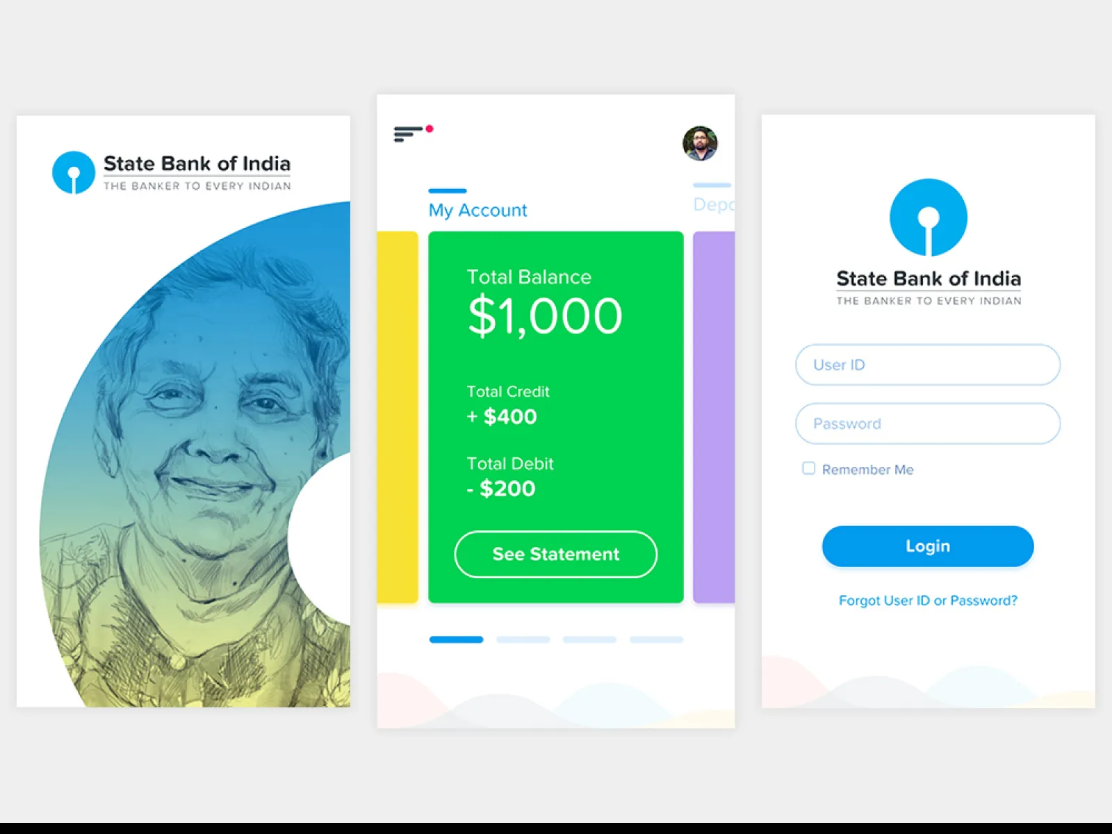 Banking App Concept UI Kit for Figma and Adobe XD