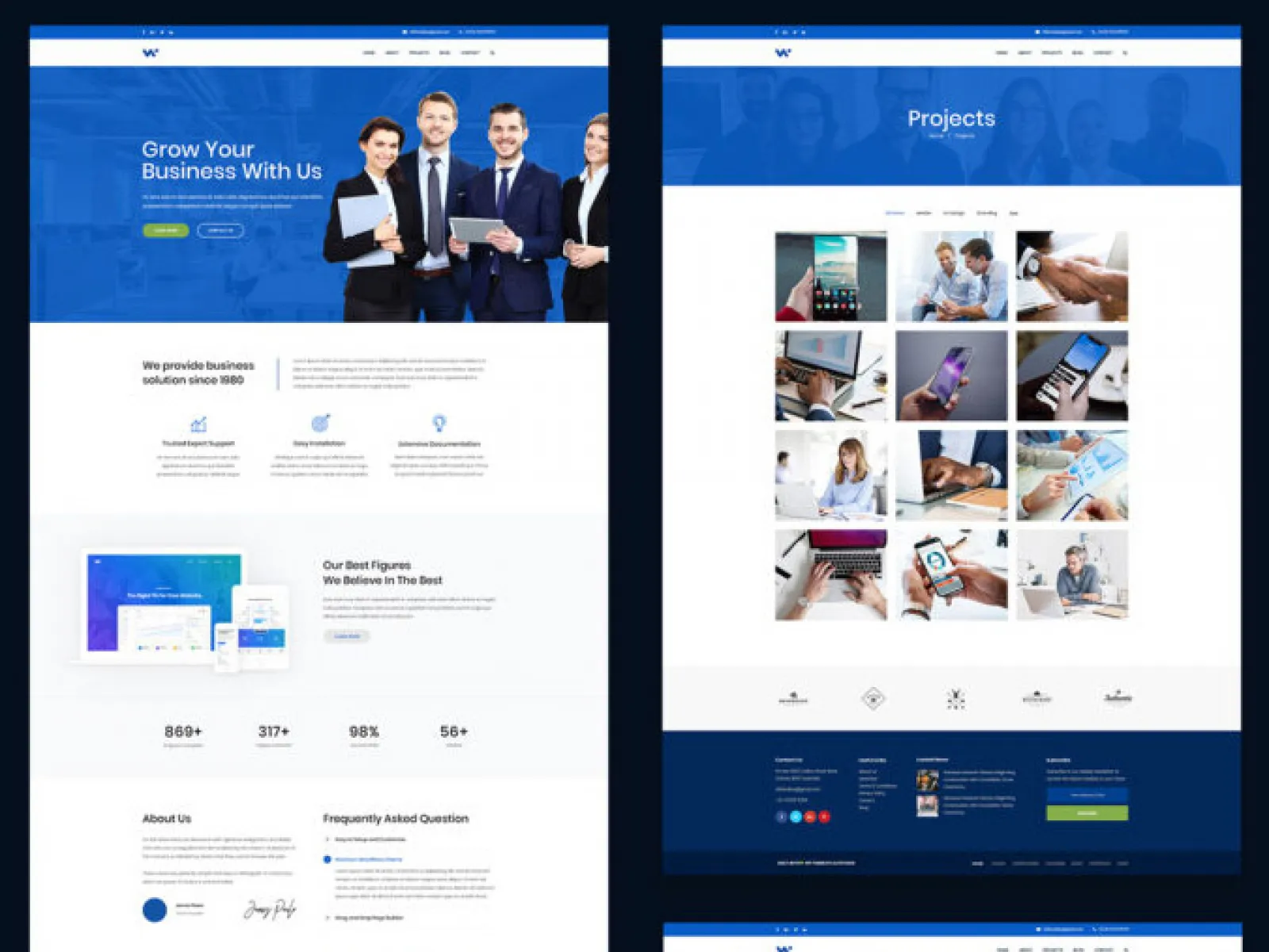 Business Web PSD Template for Figma and Adobe XD