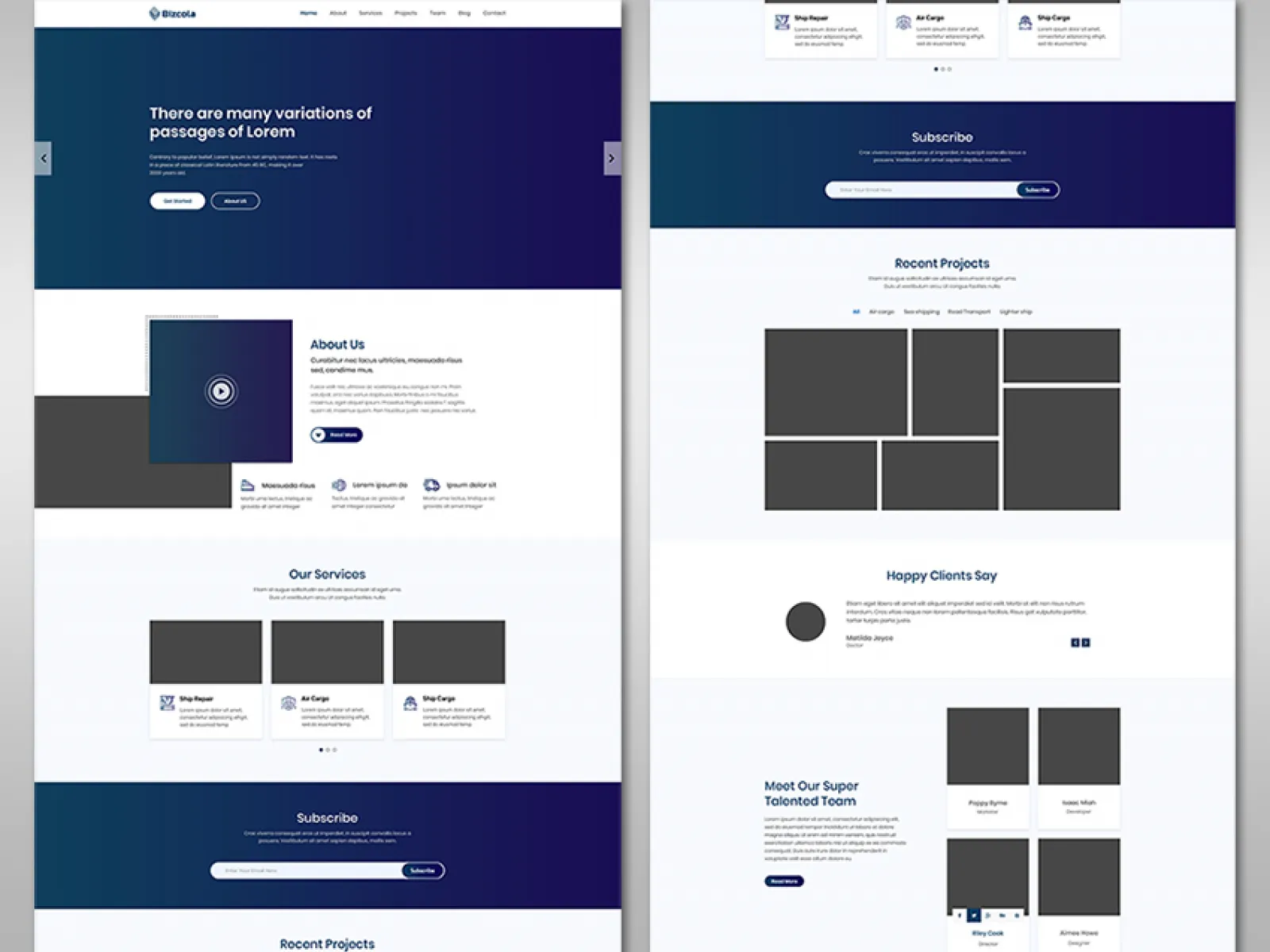 Business Website Template for Figma and Adobe XD