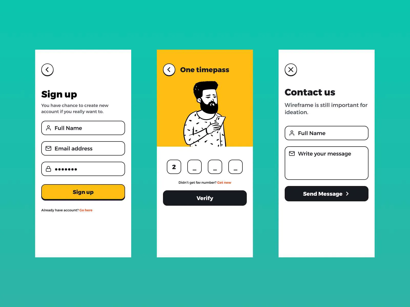Contra ï¿½ Open Source Wireframe for Figma and Adobe XD No 4