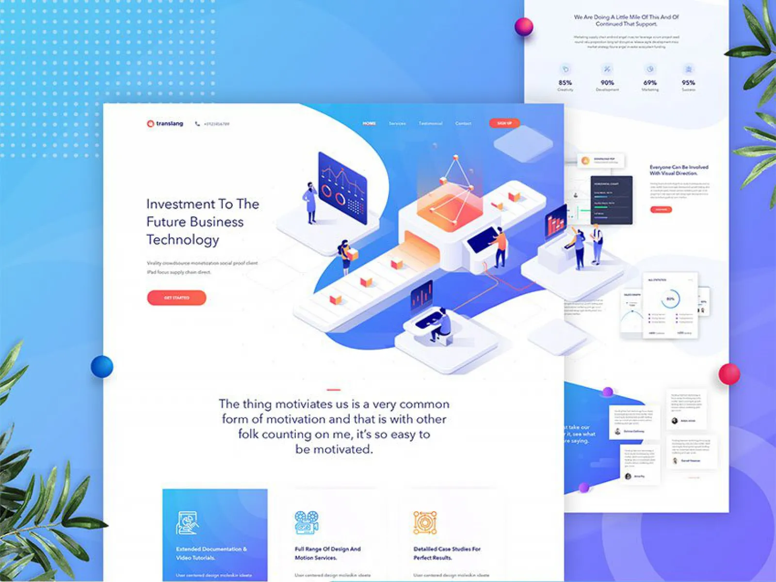 Creative Landing Page for Figma and Adobe XD