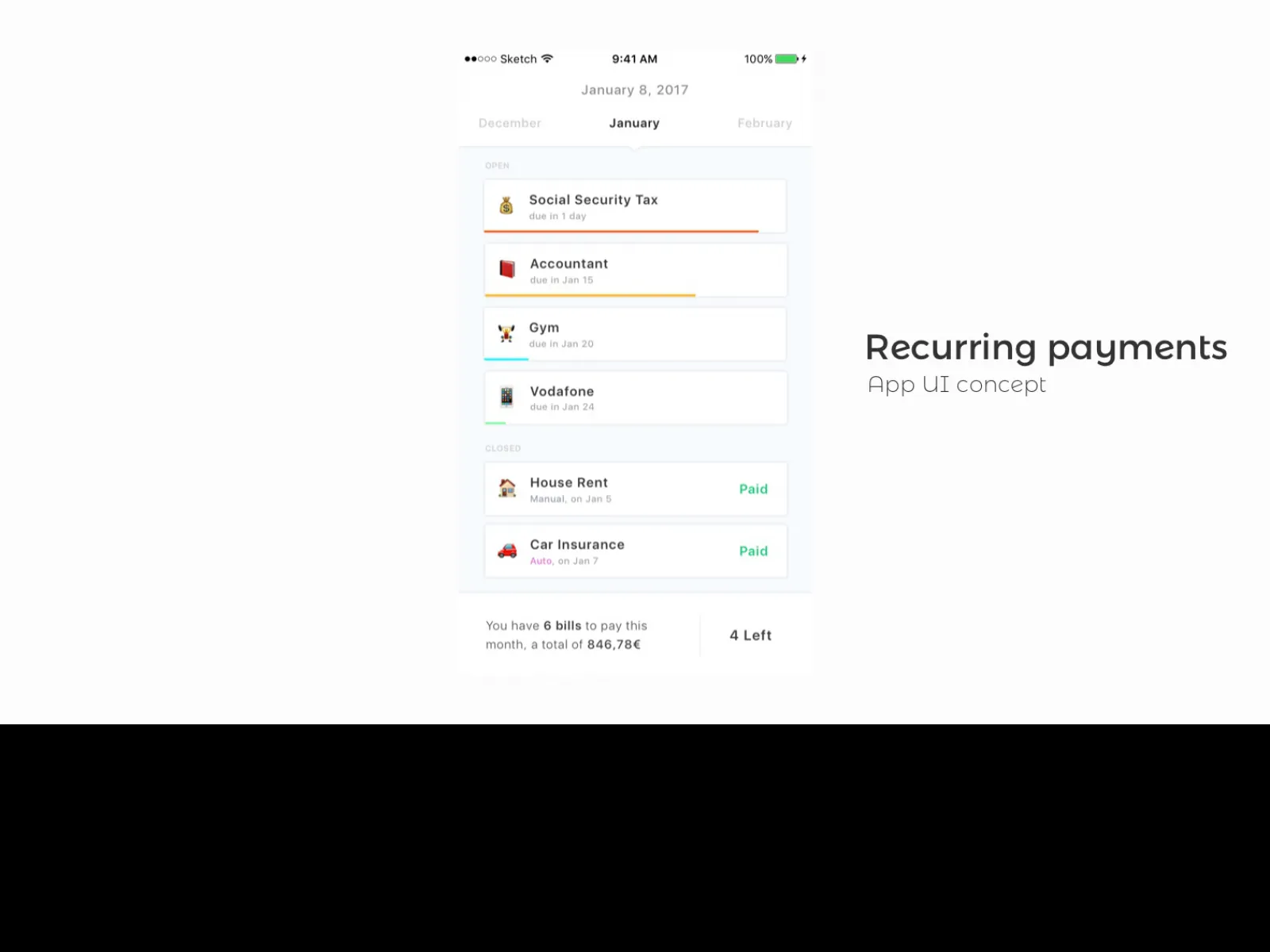 Debts UI Kit App Concept for Figma and Adobe XD