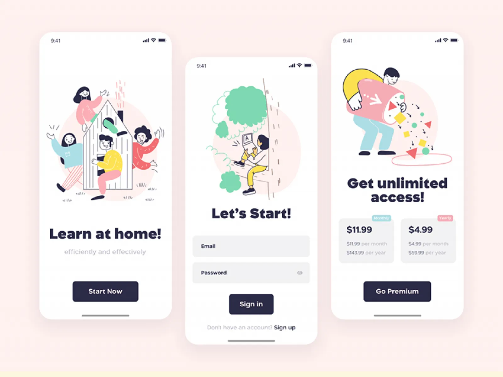 Design Courses Mobile App for Figma and Adobe XD