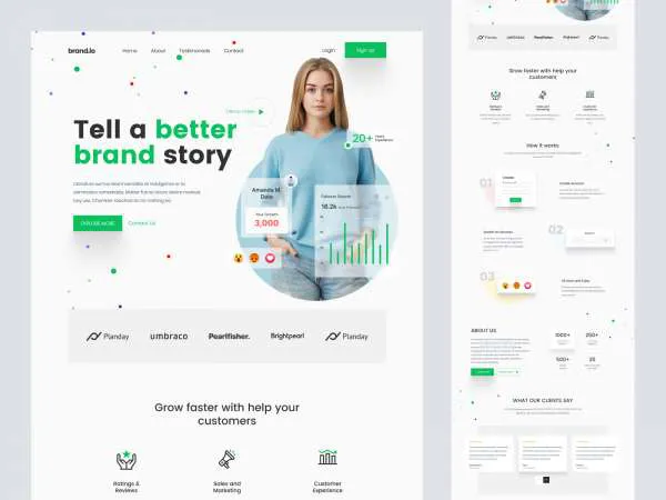 Digital Agency Landing Page Design for Figma and Adobe XD