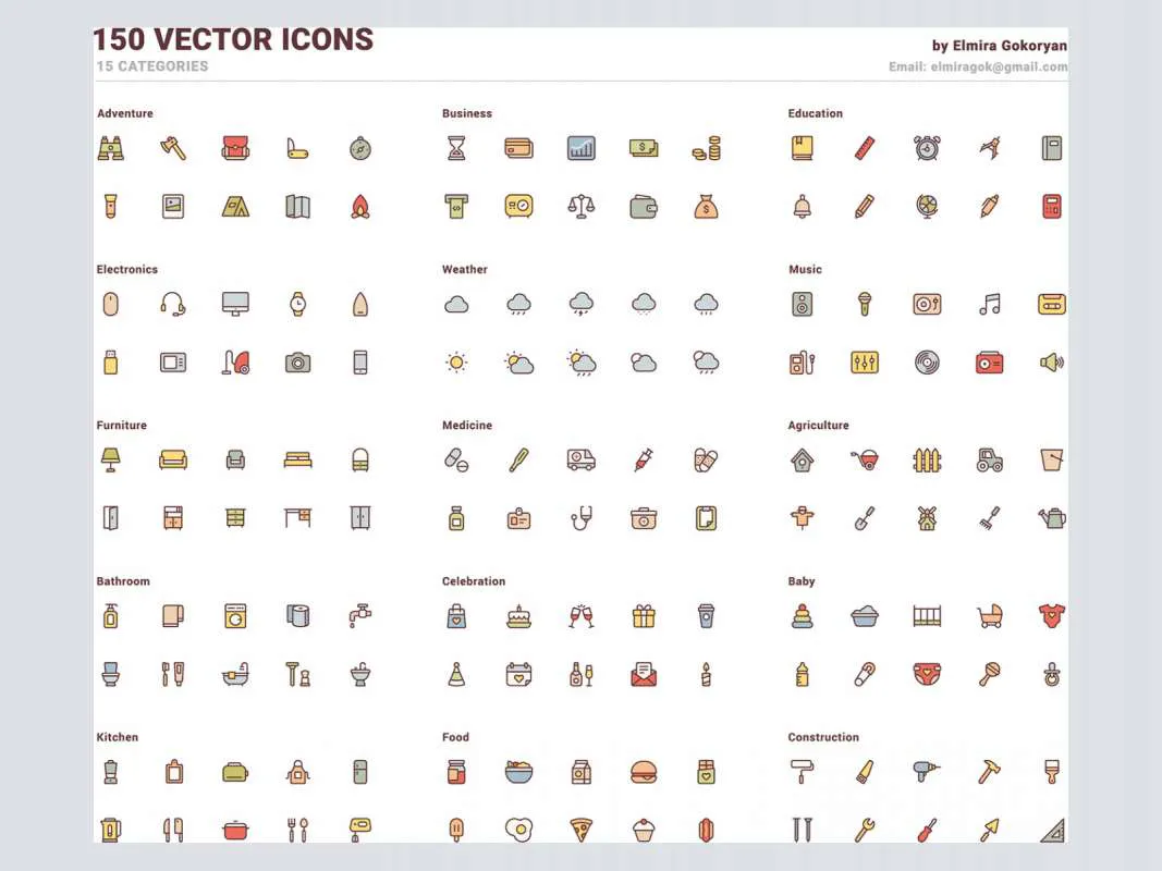 150 Free Vector Icons for Figma and Adobe XD