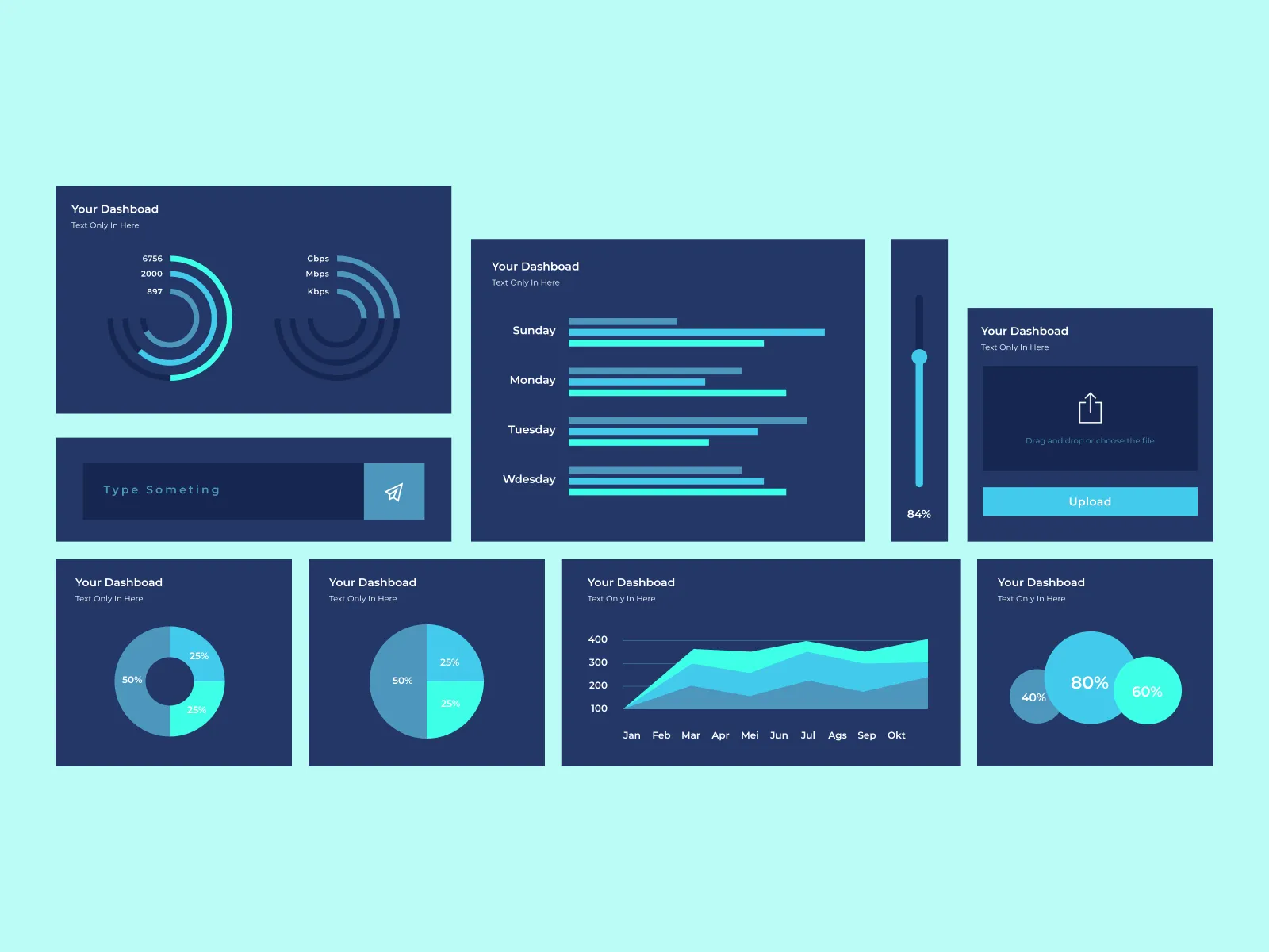 25 Dashboard UI Cards for Figma and Adobe XD No 4