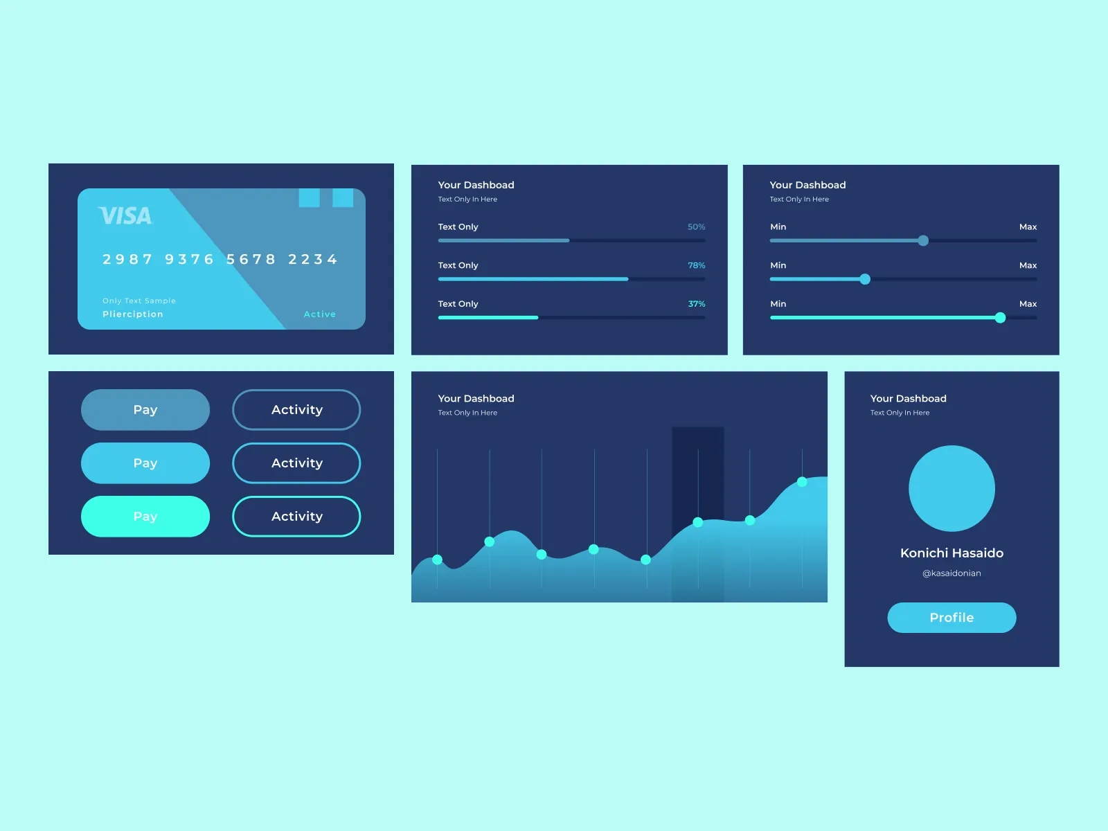 25 Dashboard UI Cards for Figma and Adobe XD No 5