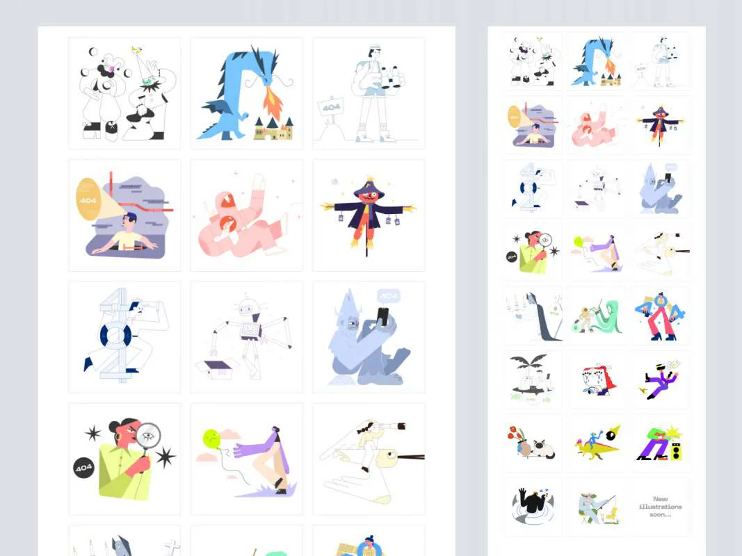 404 Illustrations for Figma & Sketch for Figma and Adobe XD