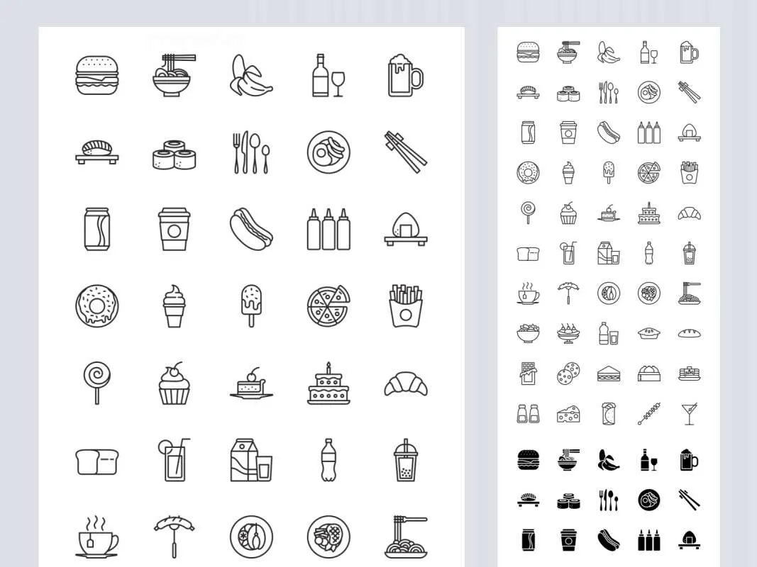 50 Food & Drink Free Icons for Figma and Adobe XD