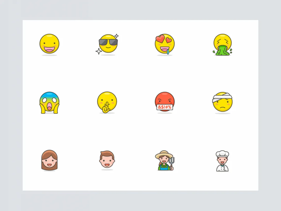 780+ Streamline Emoji for Figma and Adobe XD