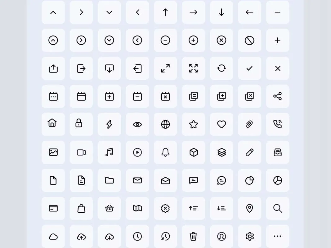 81 Mini Essential Icons for Sketch for Figma and Adobe XD