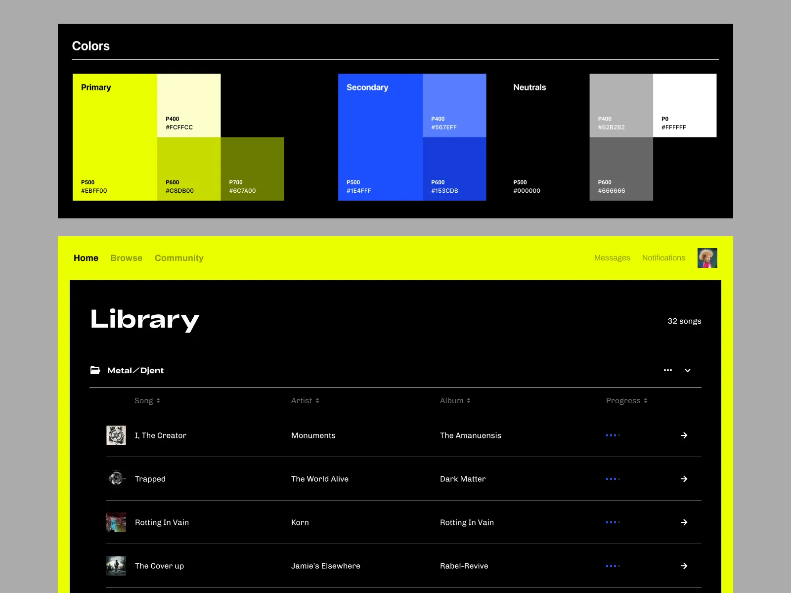 Acid Brutal UI Concept for Figma and Adobe XD No 2