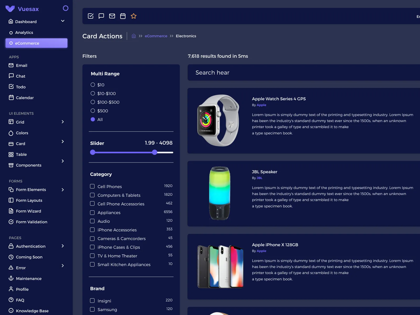 Admin Dashboard Template for Figma and Adobe XD No 4