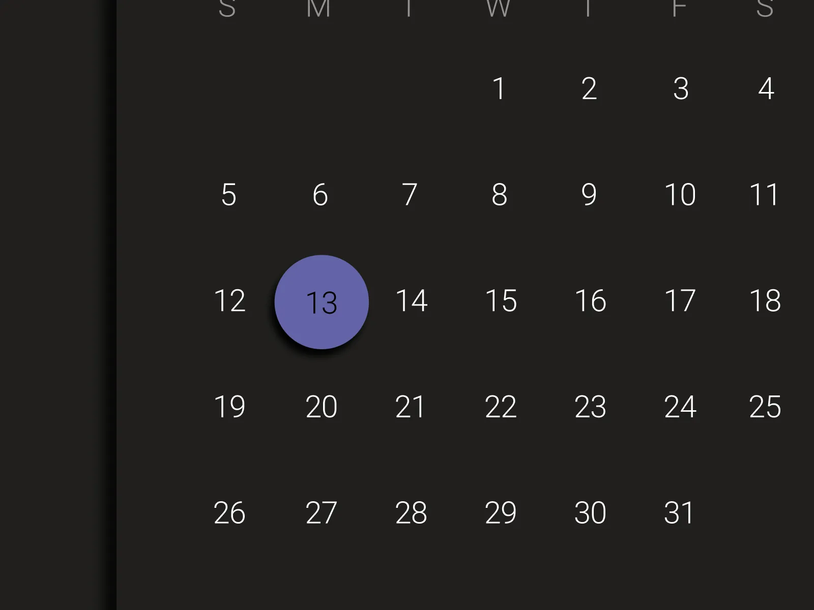 Android Calendar for Figma and Adobe XD No 4