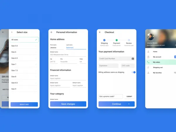 Android UI Kit for Figma and Adobe XD