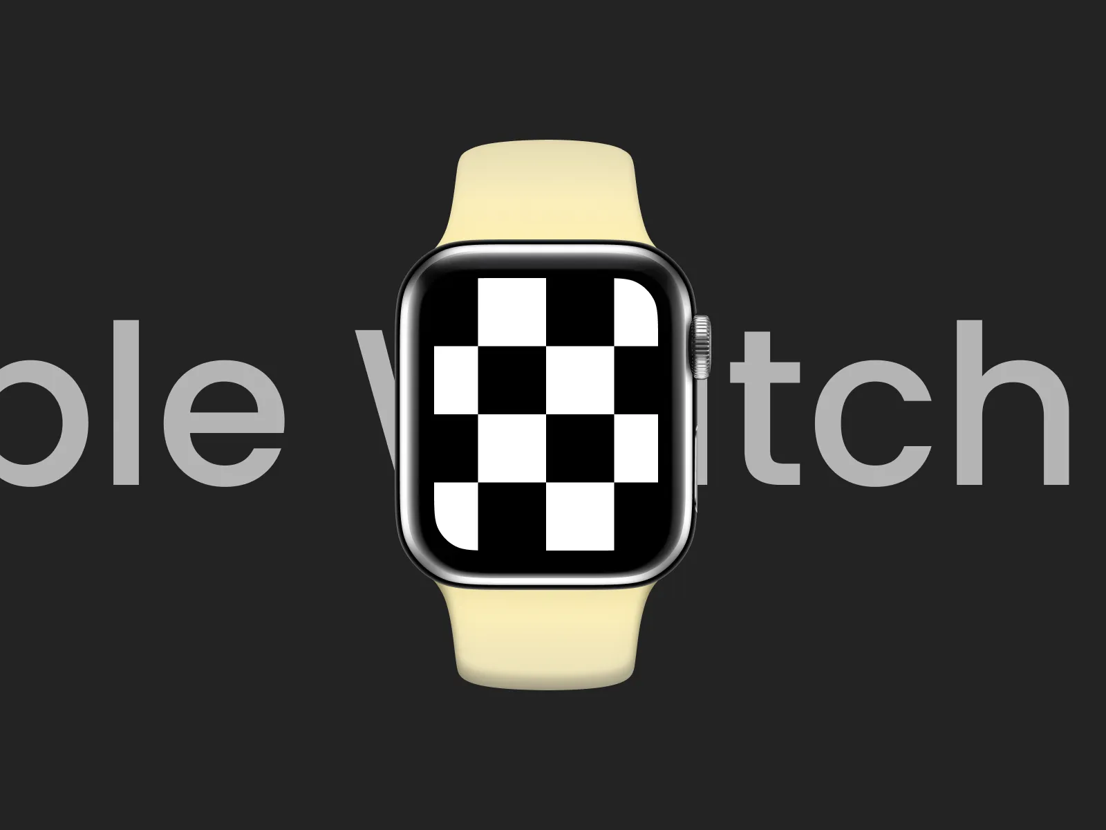 Apple Watch 3 38mm Black Mockup for Figma and Adobe XD No 4