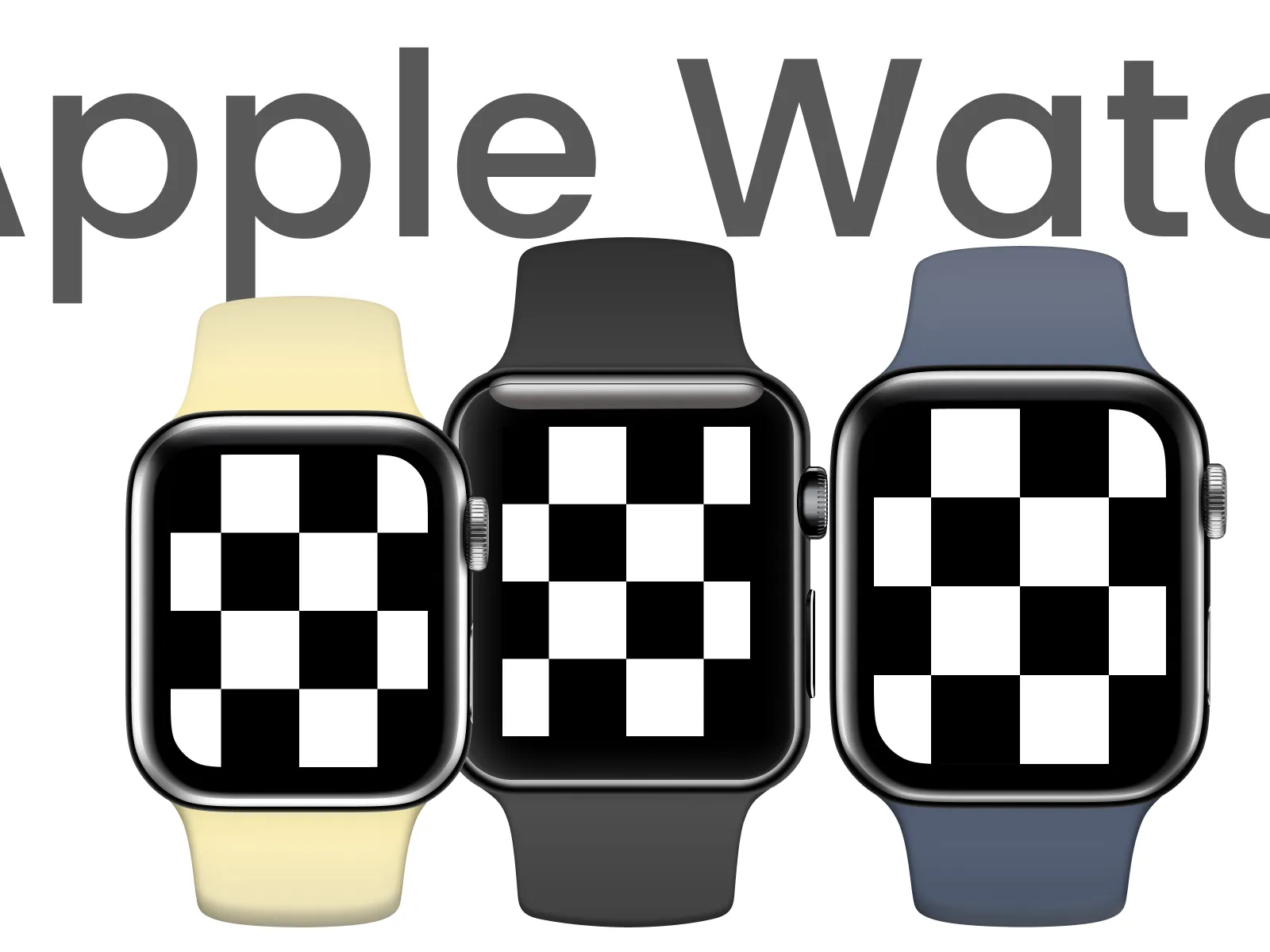 Apple Watch 3 38mm Black Mockup for Figma and Adobe XD No 4