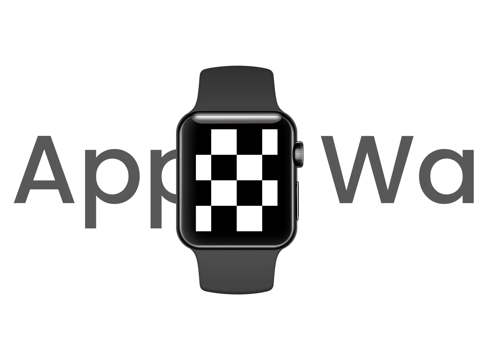 Apple Watch 3 38mm Black Mockup  - Free template