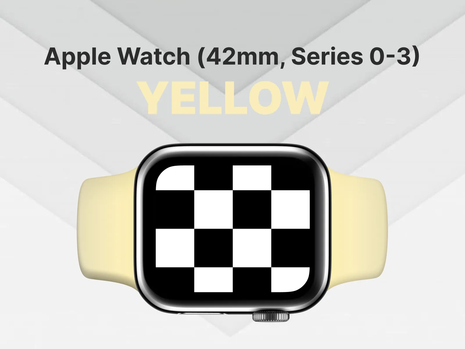 Apple Watch 3 42mm White Mockup for Figma and Adobe XD No 4