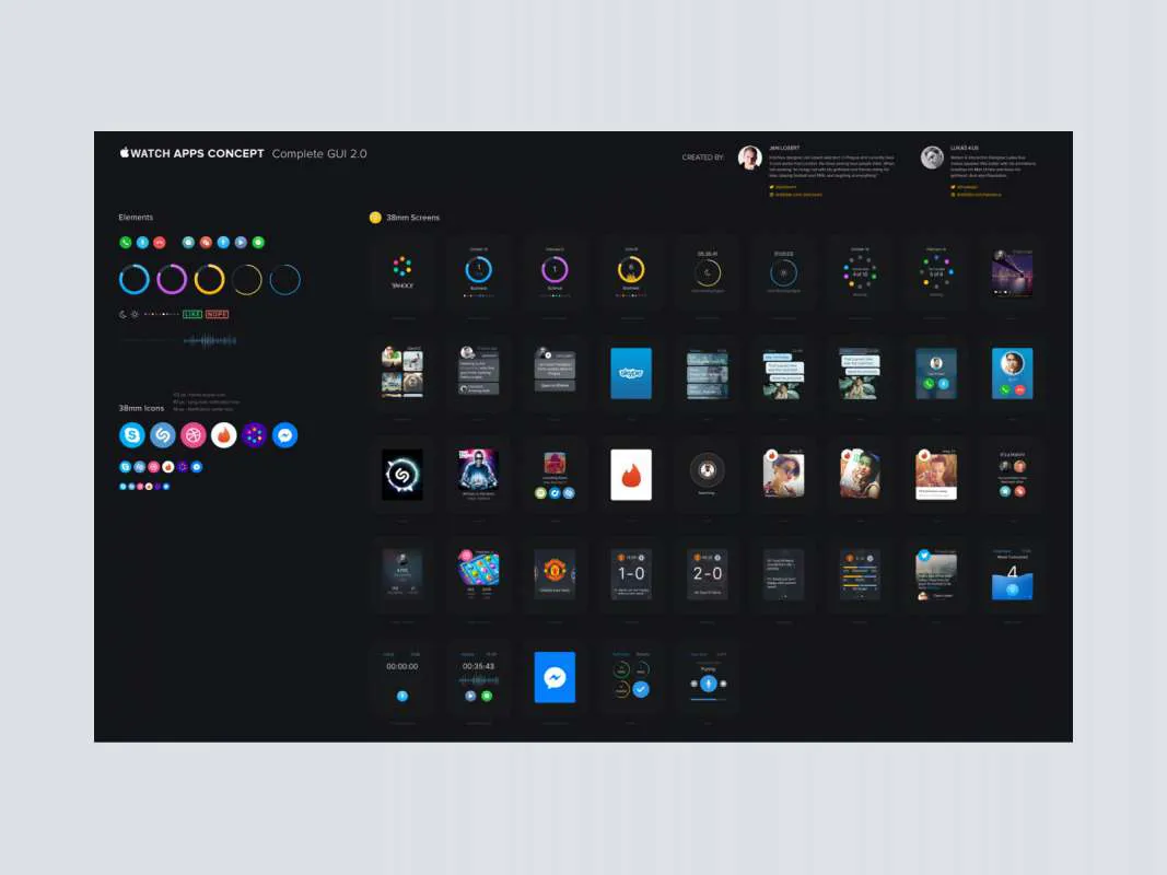 Apple Watch UI Kit 2.0 for Figma and Adobe XD