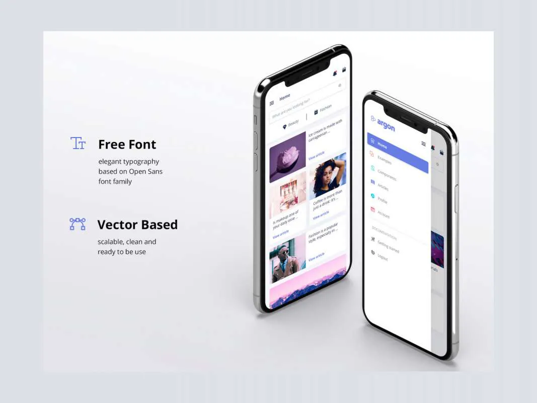 Argon Mobile UI Kit for Figma and Adobe XD