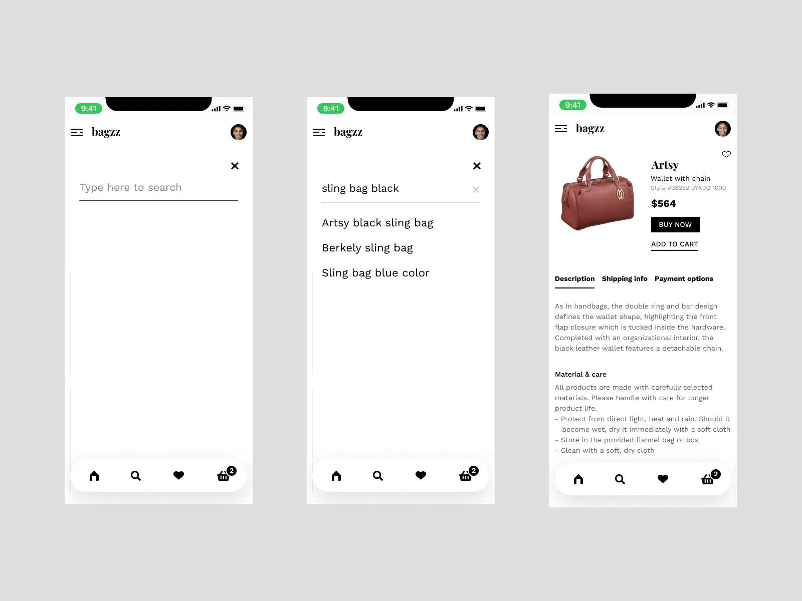 Bagzz Shopping UI Kit for Figma and Adobe XD No 2