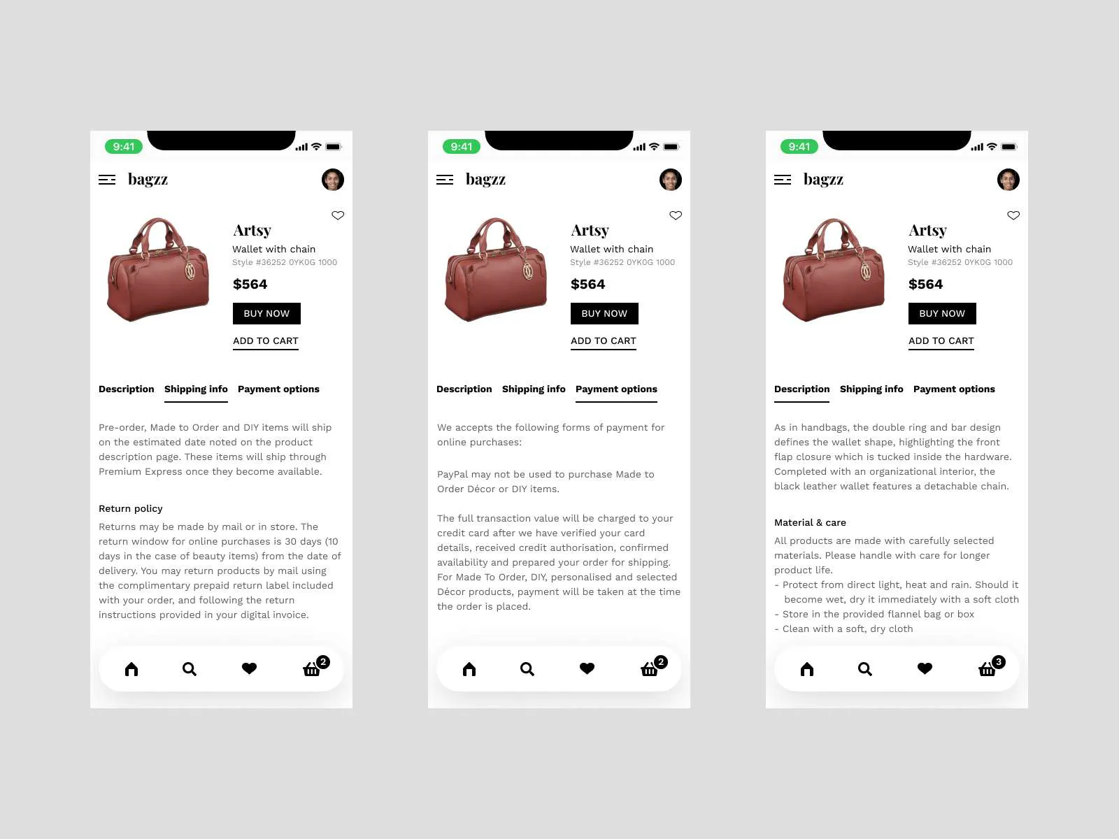 Bagzz Shopping UI Kit for Figma and Adobe XD No 4