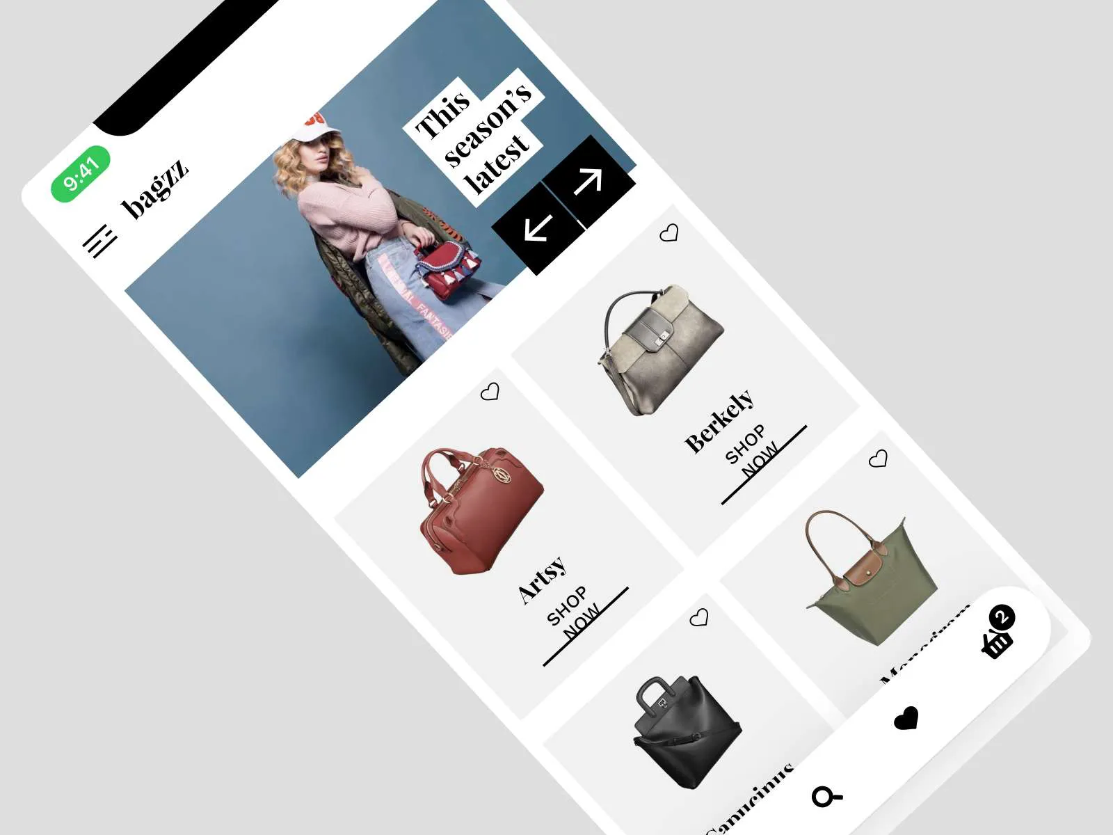 Bagzz Shopping UI Kit for Figma and Adobe XD No 4