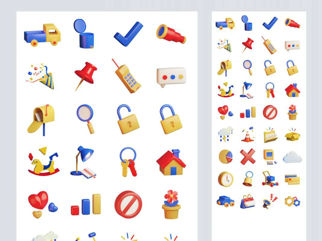 BAM Free 3D Illustration Kit for Figma and Adobe XD