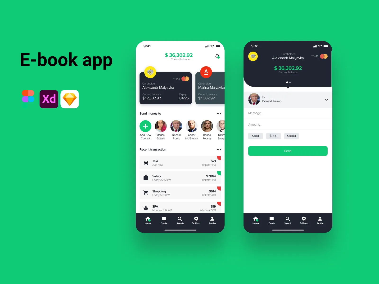 Banking App  - Free template