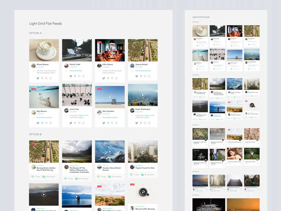 Based Feed UI Kit for Sketch for Figma and Adobe XD