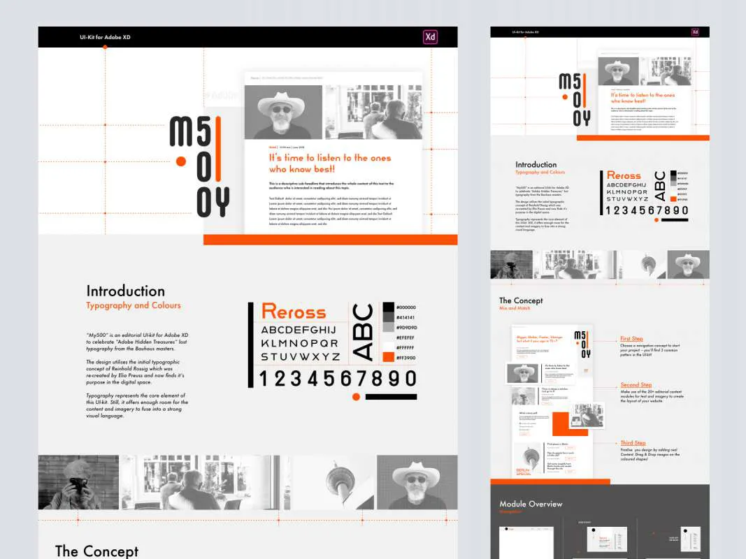 Bauhaus UI Kit for Adobe XD for Figma and Adobe XD