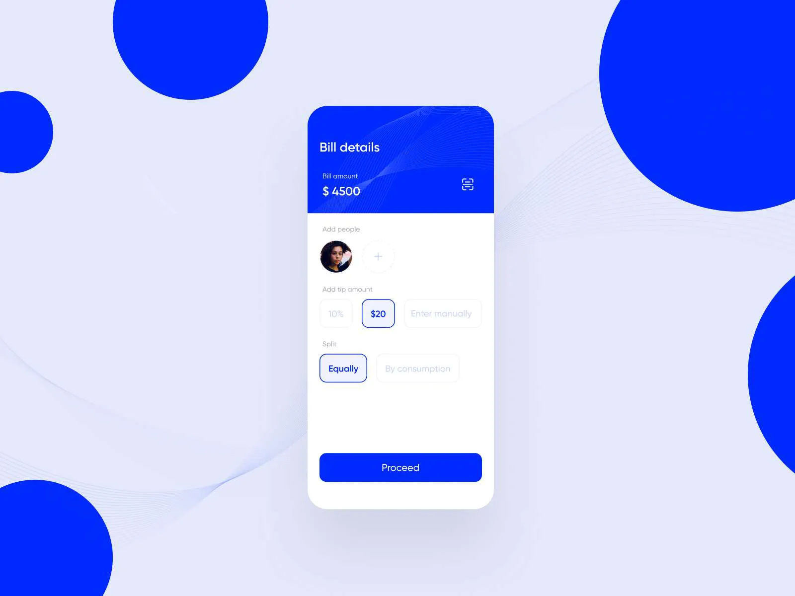Bill Splitting App for Figma and Adobe XD No 4