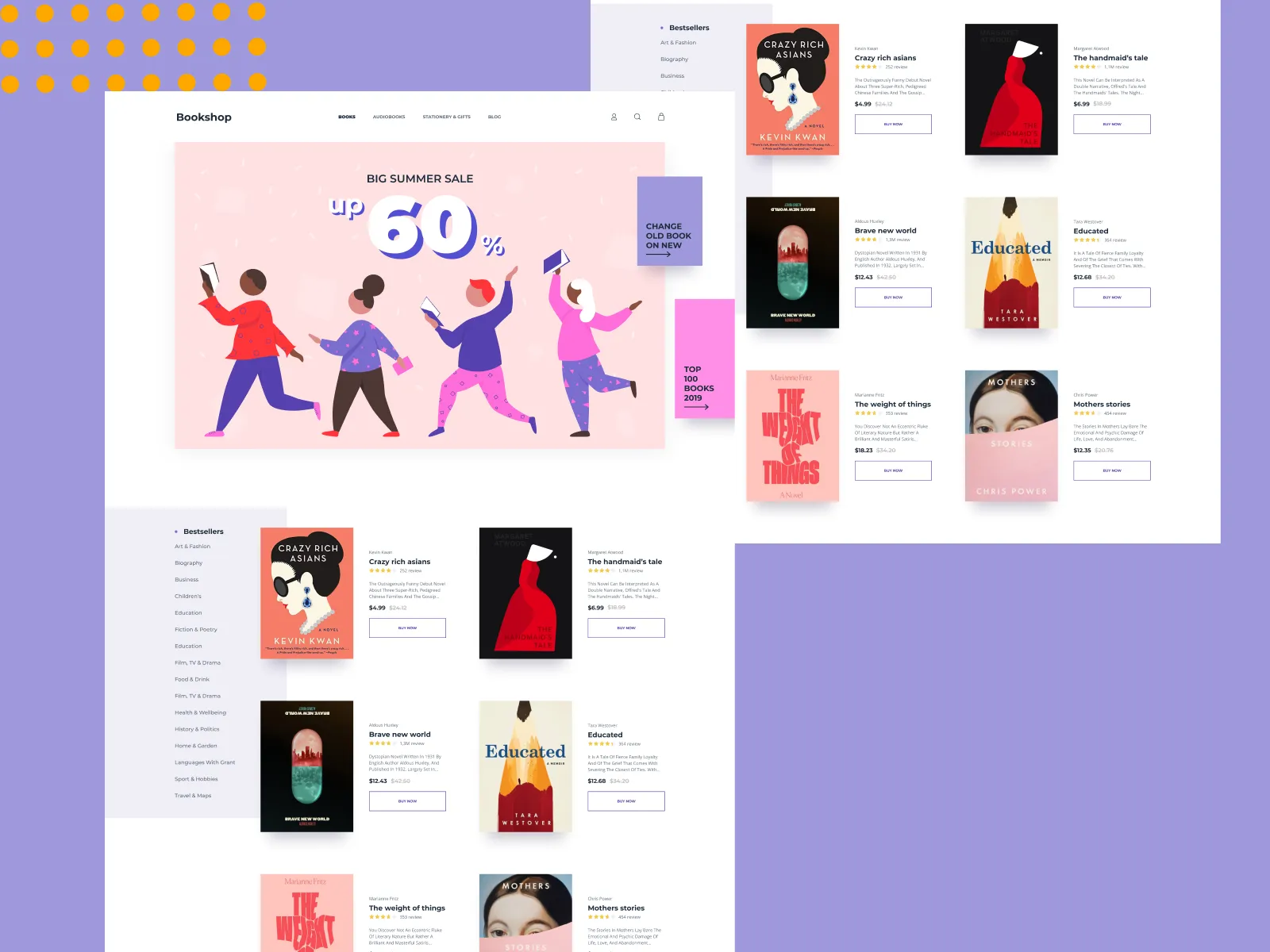 Bookshop Website for Figma and Adobe XD No 2