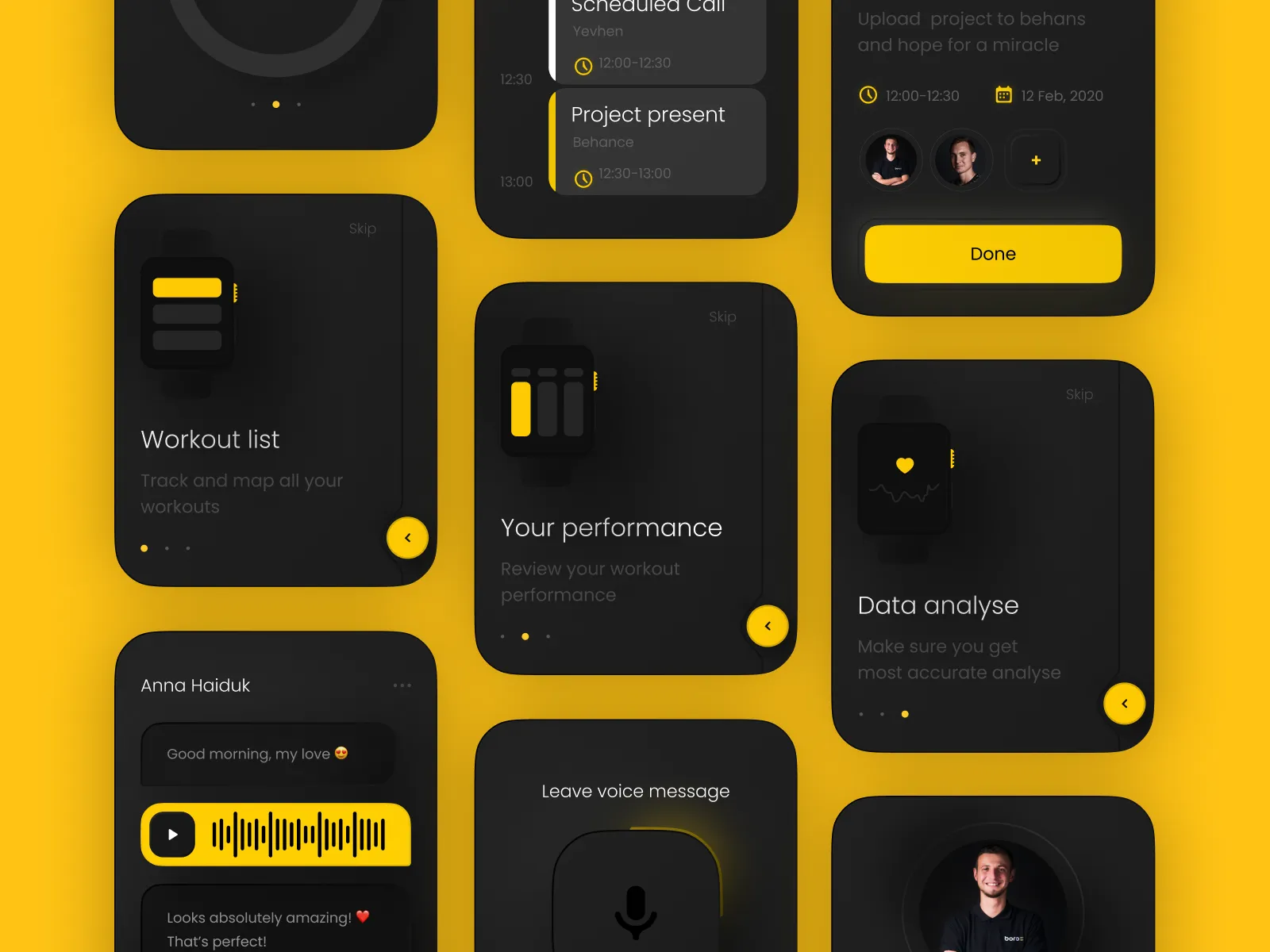 Boro Skeumorphic UI Apple Watch for Figma and Adobe XD No 2