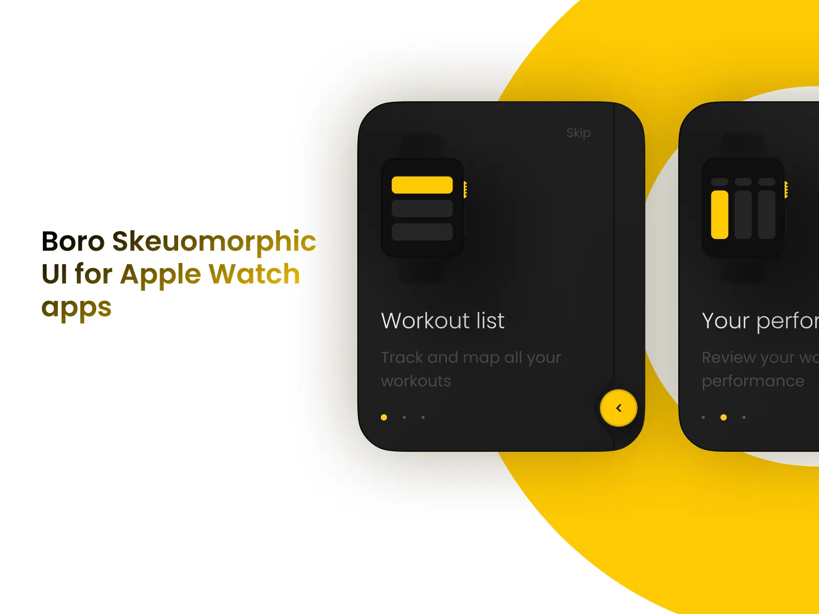 Boro Skeumorphic UI Apple Watch for Figma and Adobe XD No 4