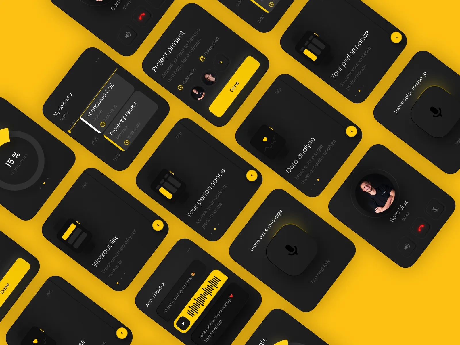 Boro UI for Apple Watch Apps for Figma and Adobe XD No 2