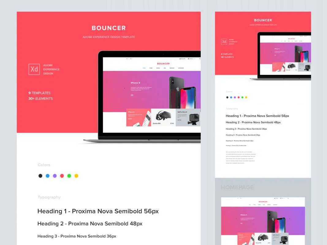 Bouncer - Ecommerce UI Kit for Adobe XD for Figma and Adobe XD