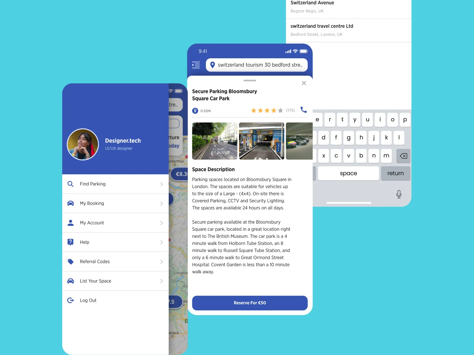 Car Parking Mobile UI Kit for Figma and Adobe XD No 5