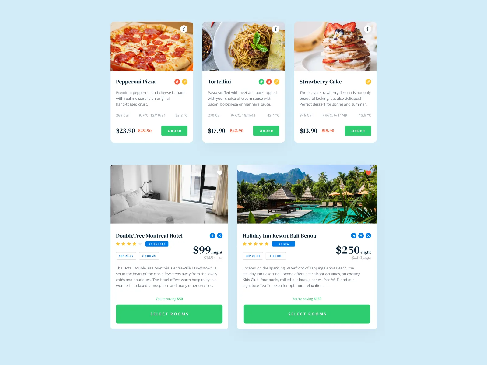Card Templates for Figma and Adobe XD No 4