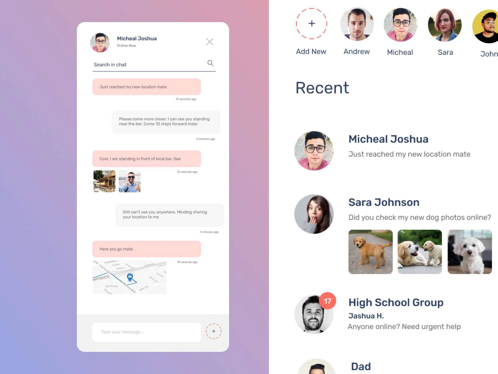 Chat App for Figma and Adobe XD No 4