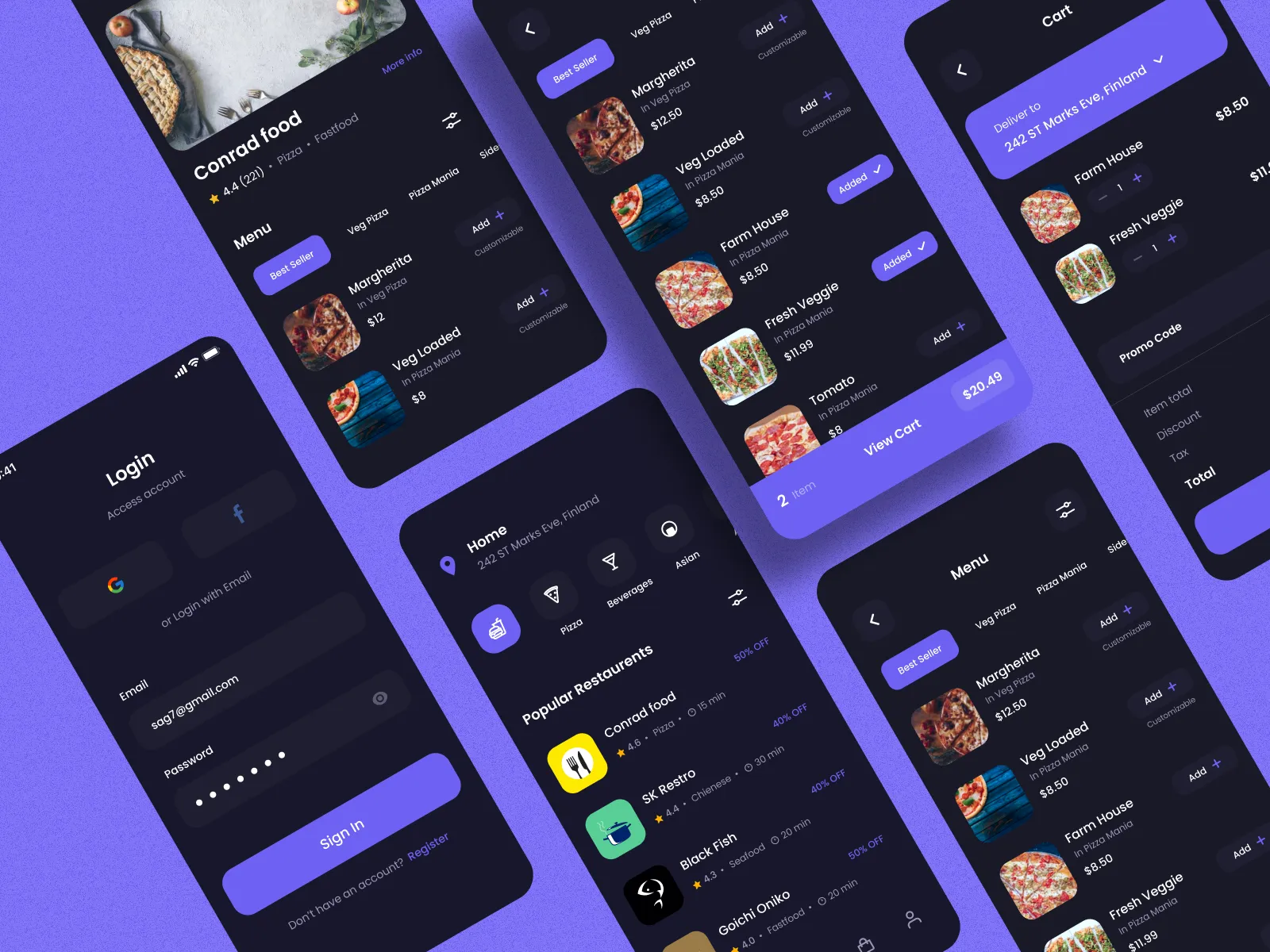 Clean Food Delivery App for Figma and Adobe XD No 4