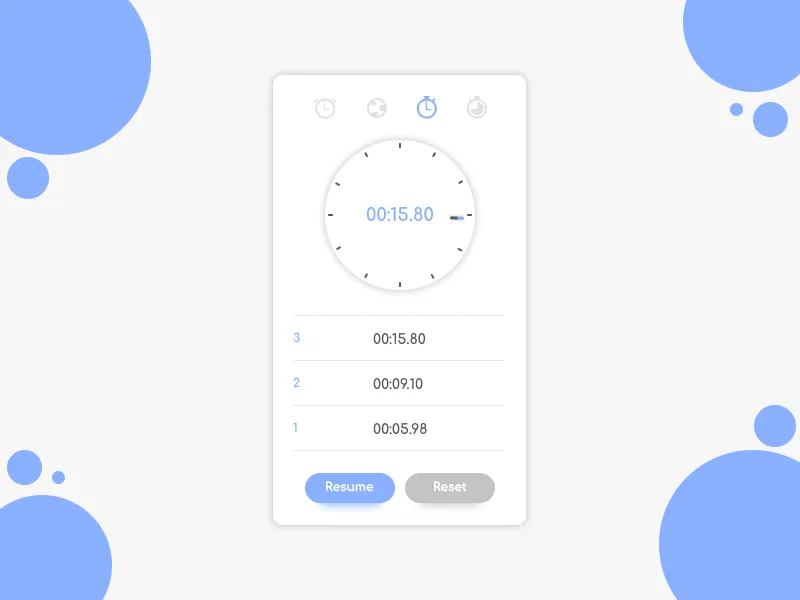 Clock App Design for Figma and Adobe XD No 4