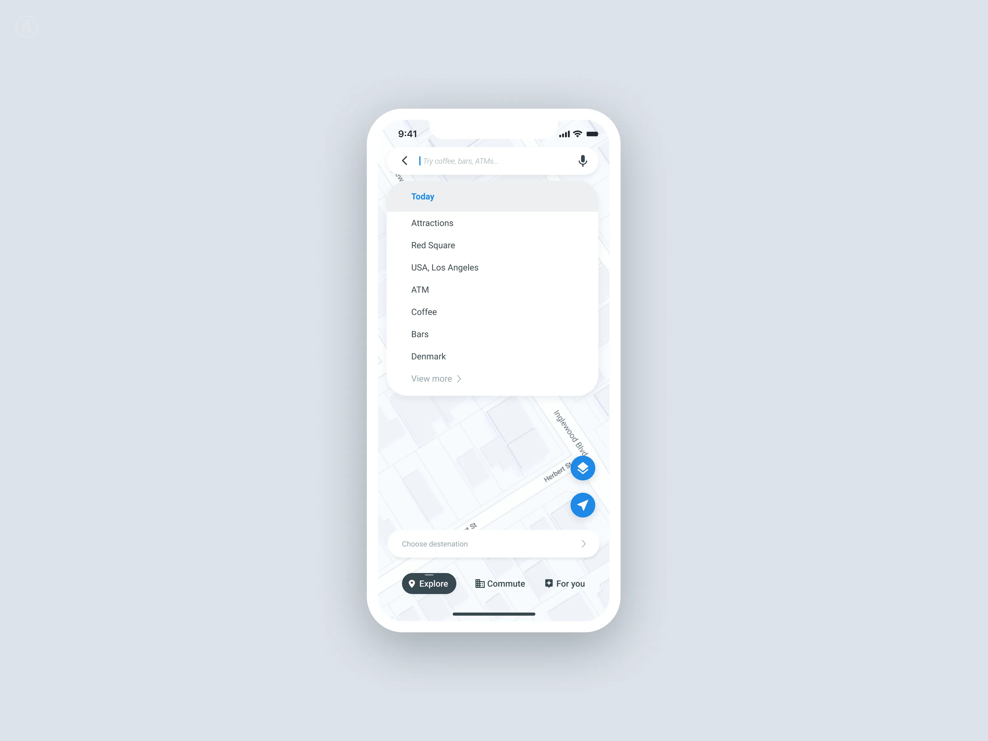 Concept for Google Maps for Figma and Adobe XD No 4