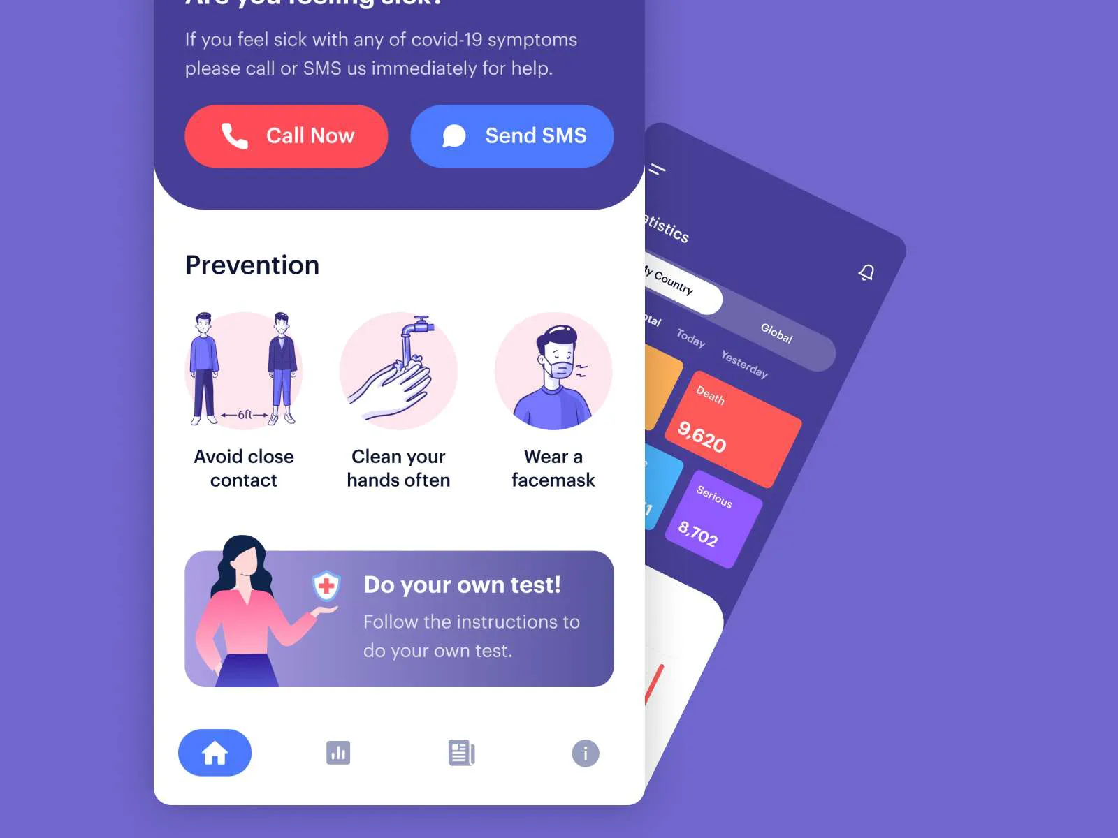 Coronavirus App for Figma and Adobe XD No 4